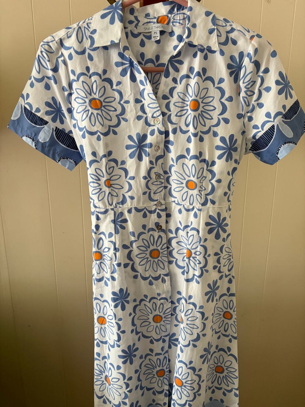 Blue and Orange Casual Dress by Single Thread Size Small